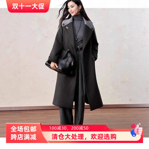 
Down Jacket Women's 2025 Autumn and Winter New Fashionable Mid-Length Woolen Coat Jacket Warm and Thickened Duck Down