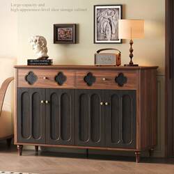 Wangkabe Vintage-Style Shoe Cabinet for Home Entrance, Solid Wood Frame Entryway Storage Cabinet, Integrated Wall-Mounted Foyer Storage Cabinet 26