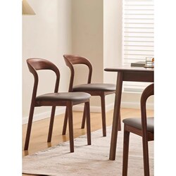 Wangkabe Solid Wood Dining Chair for Home Dining Table, 2025 New Model, Vintage High-End Designer Dining Chair