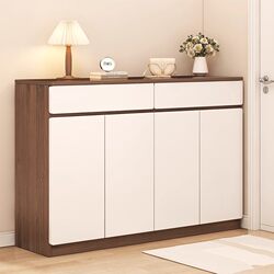 Yangman Solid Wood Shoe Cabinet for Home Entrance, Integrated Wall-Mounted New Chinese-Style Entryway Cabinet with Large Capacity Shoe Storage