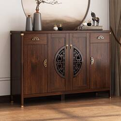 Bamboo New Chinese Style Shoe Cabinet for Entryway, Large Capacity Balcony Storage, Integrated Shoe Cabinet and Storage Dining Cabinet