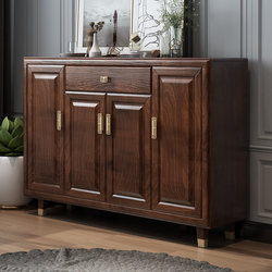 Wangkabe New Chinese Style Solid Wood Shoe Cabinet, American Style, Large Capacity, for Home Entryway, Chinese Style Living Room, Hallway Storage
