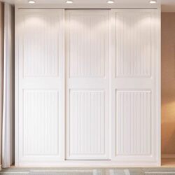 Meng Xiaoxiong Cream-Style Enf-Grade Full-Height Sliding Door Bedroom Home Wardrobe, Solid Wood Small Apartment Children's Cabinet