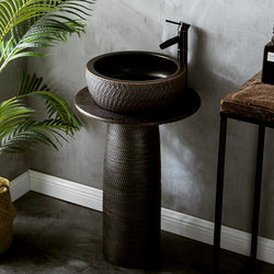 Outdoor Washbasin Courtyard Pedestal Industrial Style Wash Basin Integrated Sink Balcony Floor-Standing Washbasin Outdoor