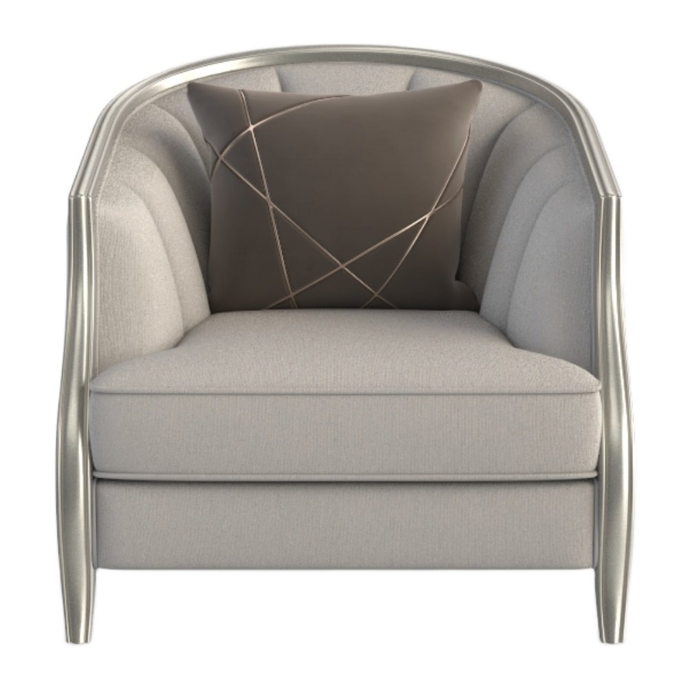 优秀作品 轻奢风客厅简菲娜 设计师说: 百搭家具:进口桃花芯木框架