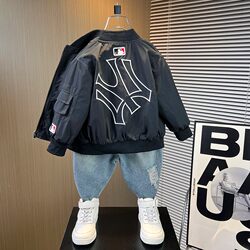 Boys' Jacket Spring and Autumn 2025 New Autumn Baby Clothes Boys' Windbreaker Children's Autumn Baseball Jacket