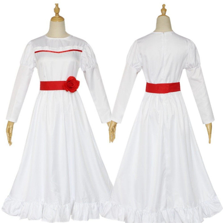 Annabelle-Inspired White Halloween Costume Dress