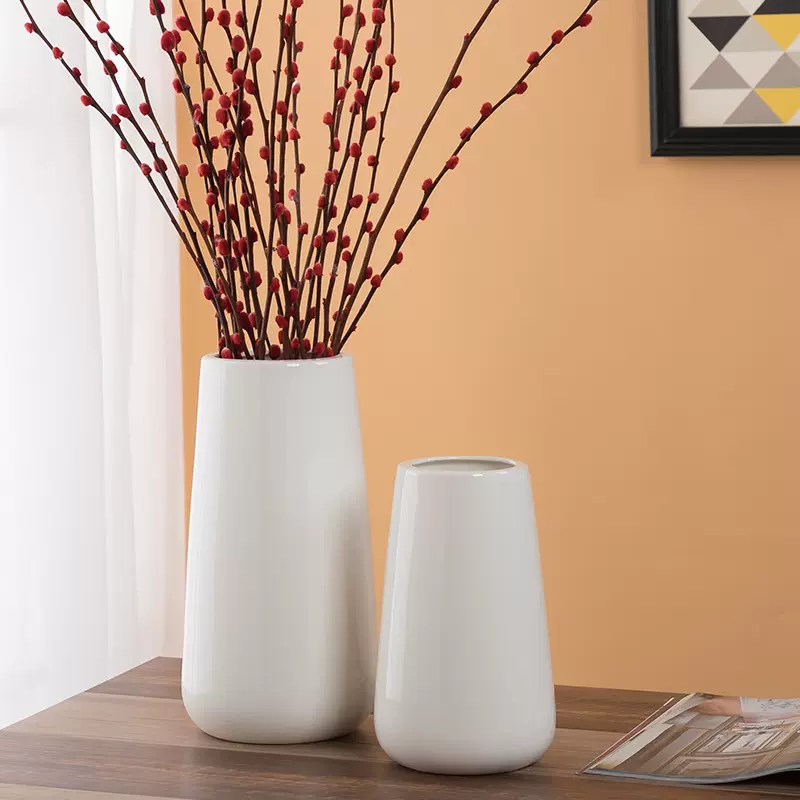 6寸 家具・インテリア 糠白釉 花瓶 花器 陶仙作