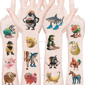 
American Book of Mountains and Seas Stickers Mythical Beast Cartoon Stickers Baby Kids Girls Waterproof Tattoo Stickers Children’s Cute Dress Up