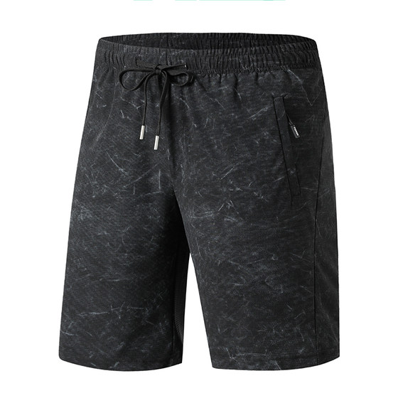 
Men's ice silk shorts, boys' summer high elastic new sports casual pants, quick-drying pants, large size five-quarter pants