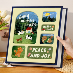 DIY Laminated Photo Album Travel Handmade Couple Children's Self-Adhesive Photo Album 3inch Polaroid Photo Storage Memory Album