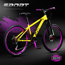 Mountain Bike Dirt Ramp Street Riding Adult Variable Speed Men's and Women's Bicycle Youth Street Riding Student Shock-Absorbing Dual Disc Brake Bicycle