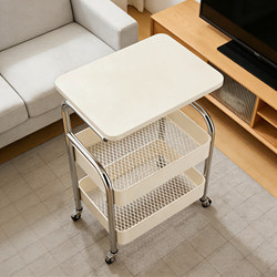 Kitchen Trolley Storage Rack, Floor-Standing, Multi-Functional for Home Use, for Storing Fruits, Vegetables, and Condiments, Multi-Layer Storage Shelf