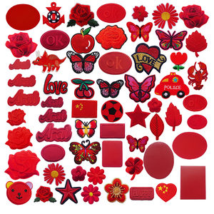 
Big red rose patch patch for down jacket self-adhesive patch patch for clothes and pants ironing cloth patch to repair holes applique