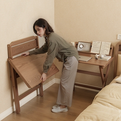 Solid Wood Folding Desk Student Home Computer Desk Bedroom Small Apartment Bedside Study Small Table Simple Office Desk