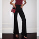 ITSNIKAR French retro casual pants women's elasticity is thin micro -pants mop long pants
