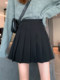 Bargaining large size pleated skirt A -line skirt female 200jin [Jin is equal to 0.5 kg] Fat mm anti -walking light high waist high -waisted suits cover belly short skirt

