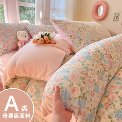 Winter Milk Velvet Four-Piece Set 2025 New Coral Velvet Duvet Cover Thickened Quilt Cover Bed Sheet Dormitory Bed Three-Piece Set