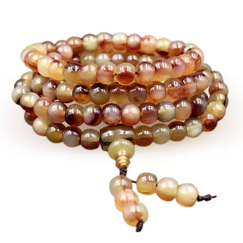 羊角　孔雀石　念珠 羊角孔雀石念珠