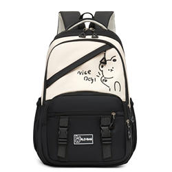 Simple Cartoon Graffiti Schoolbag for Female Junior High School Students and High School Students, Casual Backpack for Male College Students, Niche Design Backpack