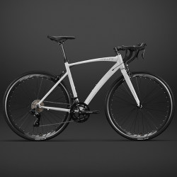 Philip Road Bike Men's Style Adult Variable-Speed Racing Flat Handlebar Youth Women's Ultra-Light Bicycle Student