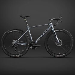 New Model of Road Bike for Teenagers, Lightweight, Ultra-Light, Adult Men's Variable-Speed Flat-Bar Racing Bike, Women's Bicycle