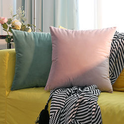 Simple Nordic Solid Color Throw Pillow Dirty Pink Cushion Sofa Gray Velvet Backrest Headboard Morandi Color Pillow