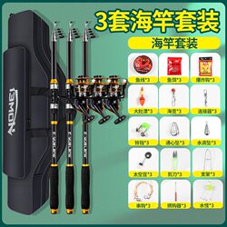 Sea Fishing Rod Set Complete Clearance Sale Sea Rod Fishing Rod Fishing Gear Supplies Fishing Rod Long-Distance Casting Rod Throwing Rod