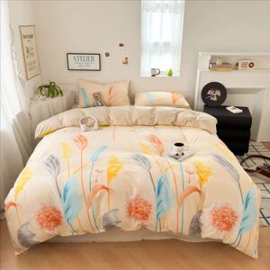 
High-end fresh and fresh丨Skin-friendly fiber four-piece set, thickened dormitory three-piece set, bed sheets, quilt cover, bedding-7