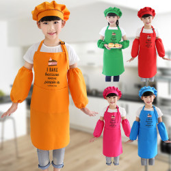 Korean-Style Anti-Stain Cartoon Princess Apron for Children, Cute Korean Fashion Art Baking and Eating Apron