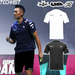 25 Badminton Uniform Set for Men and Women, Competition Uniform, Lin Dan Style Training Uniform, Table Tennis Jersey, Quick-Drying Ice Silk Short-Sleeve Summer