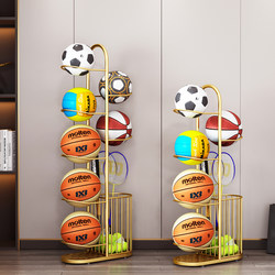 Basketball Storage Rack, Home Fitness Equipment, Indoor Volleyball, Badminton Racket, Kidsren's Basketball Hoop, Multi-Layer Storage Rack