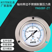 Đồng hồ đo áp suất chống sốc bằng thép không gỉ 304 ACUTEK YN60BF-ZT 1.6MPA M14*1.5