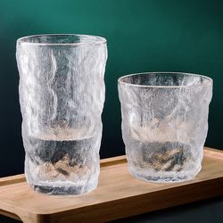 ins Wind Glacier Cup Thickened Glass Household Drinking Cup Set Light Luxury High-End Beer Cup Juice Drink Cup
