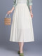 Asymmetric casual skirt Comfortable loose skirt 2025 summer new high-waist A-line skirt mid-length pocket skirt