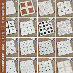 Chengdu Warehouse 400X400 Full Porcelain White Tile Balcony Tile Homestay Bathroom Non-Slip Floor Tile French Style Tile