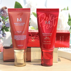 Missha/Missha Red BB Cream Foundation Isolates, Repairs, Long-lasting, Makeup-Free, Whitening, Concealer, Sunscreen and Moisturizing