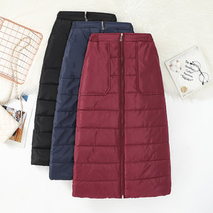 
Foreign trade original order Italian big-name women's clothing clearance down cotton skirt zipper long one-piece hip skirt