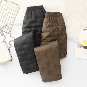 
Clearance leak ~ Down cotton pants for women's winter fashion thickened loose straight Northeast windproof warm cotton pants