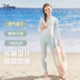 Disney children's swimsuit girls 2025 medium and large children's one-piece long sleeve trousers professional sun protection quick-drying swimsuit