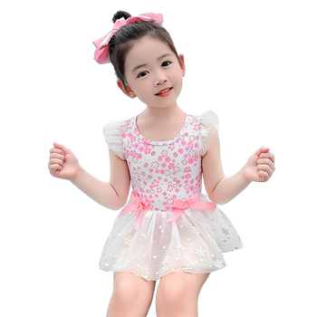 Children's swimsuits girls summer one-piece 2025 new style small and medium-sized children's baby fashionable cute princess fashion baby swimsuit
