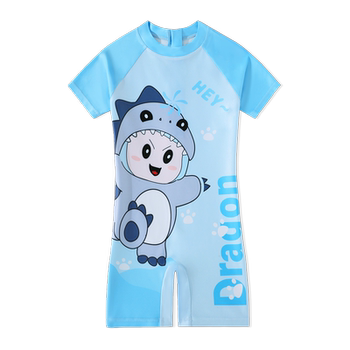 upf50+conjoined sunscreen cute dinosaur boy swimsuit
