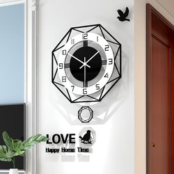 Yakeli Nordic Clock Wall Clock Living Room Silent Simple Elegant Clock Dining Room Creative Stylish Wall Clock Quartz Clock