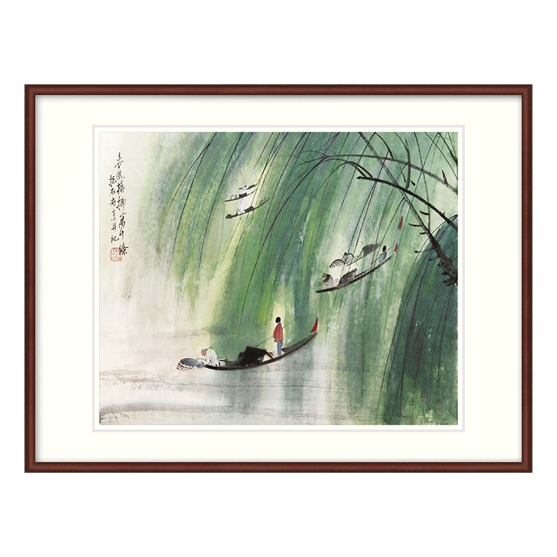 官方正品】傅抱石现代简约新中式装饰画国画书房山水画客厅挂画-Taobao Malaysia