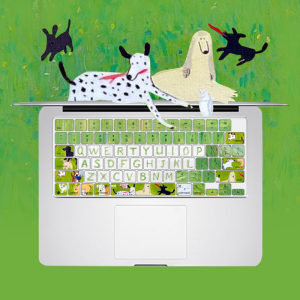 
Applicable to new MacBook silicone keyboard film m2 pro13 protection m3air apple notebook 14 computer green dog