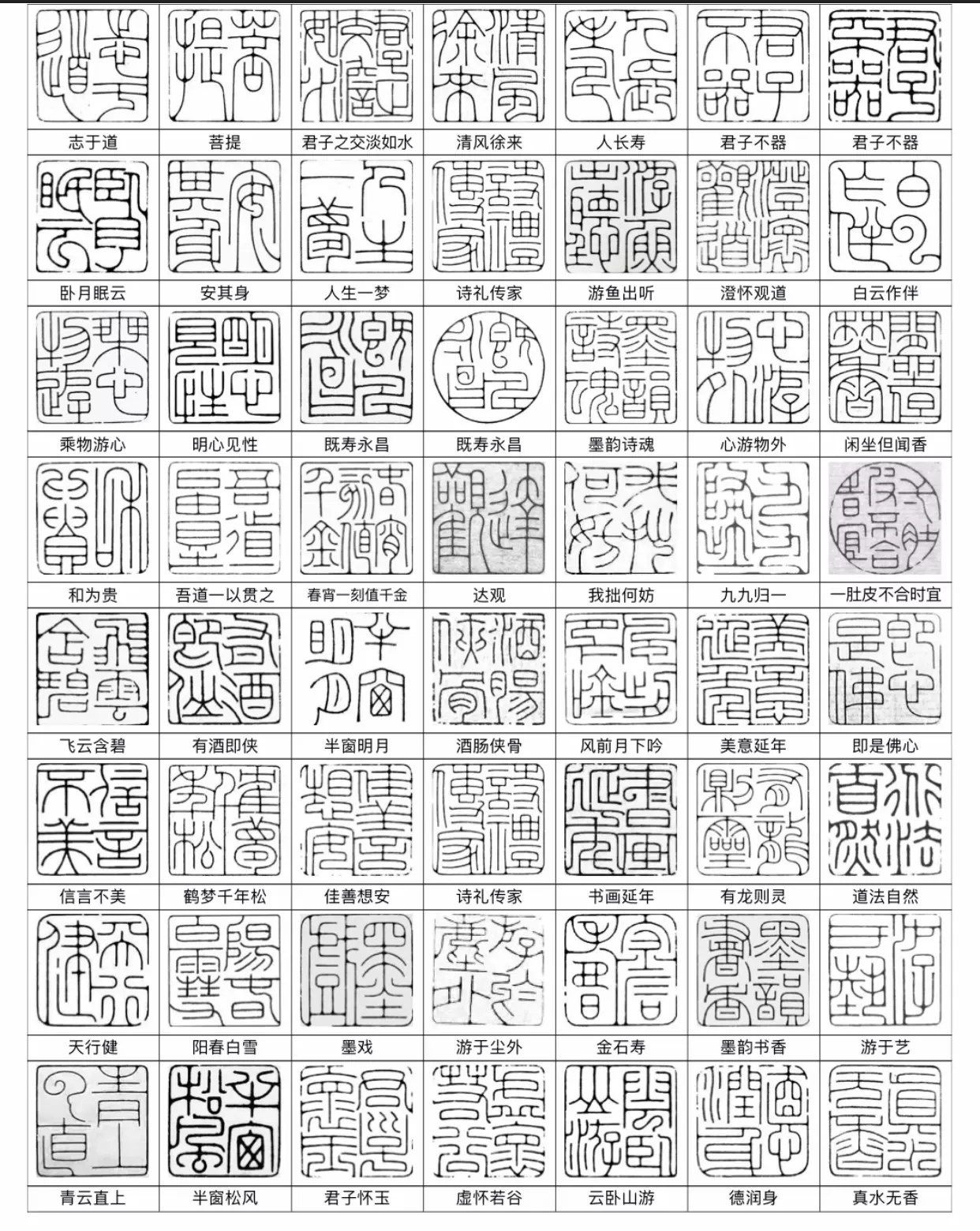 电子印稿篆刻朱文白文铁线文汉印闲章藏书章引首章书法国画用印-Taobao