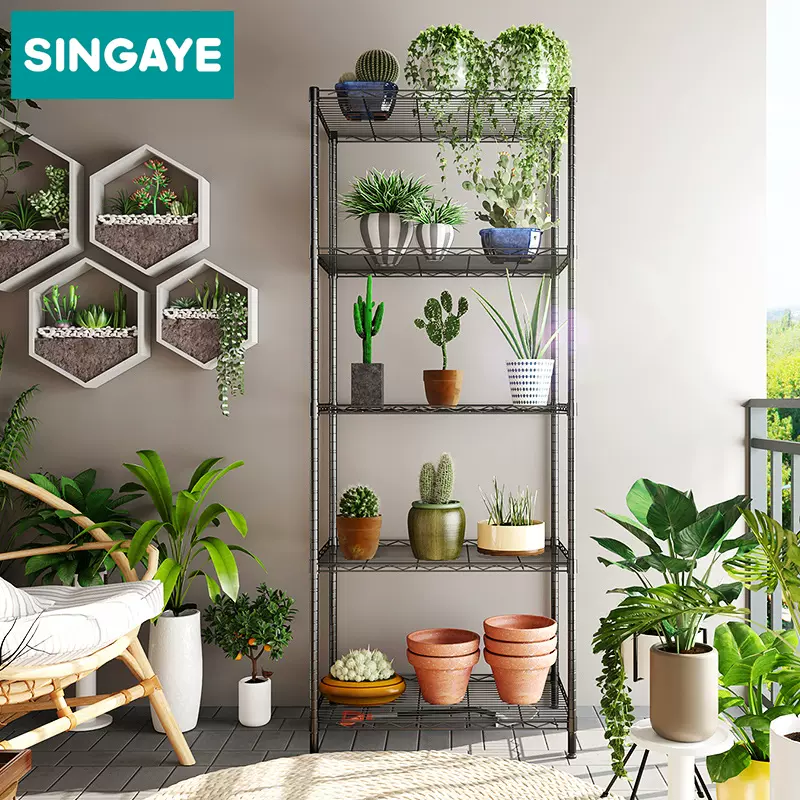 心家宜阳台花架置物架落地式客厅室内多层绿萝多肉花