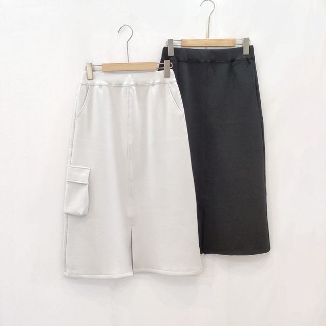 Sports Sensory Movement Pokes Q Bullet Soft Glutinous Madel Air Flat -tight waist High waist A -line skirt Spring and autumn
