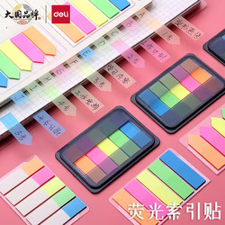 Deli 9060 Fluorescent Film Indicator Labels, Pull-Out Box Classification Stickers, Sticky Notes, Memo Notes, Index Tabs, Reusable Sticky Notes, Small Sticky Notes, Strong Adhesive, Book Stickers, Waterproof, for Student Use, Identification