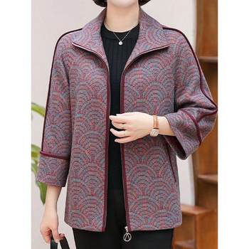 
Mother's spring and autumn new style high-end foreign-style coat 50-year-old middle-aged and elderly women's loose top grandma's large size coat